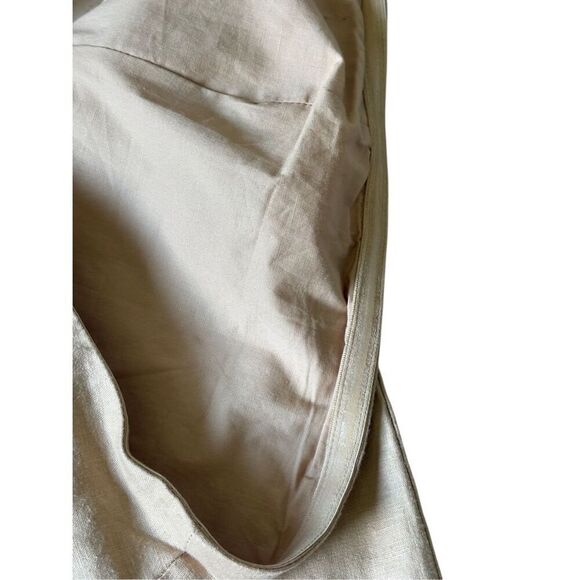 Lovers + Friends Revolve CURTIS MINI DRESS size M Strapless Mini Tan Linen Blend - Picture 10 of 13